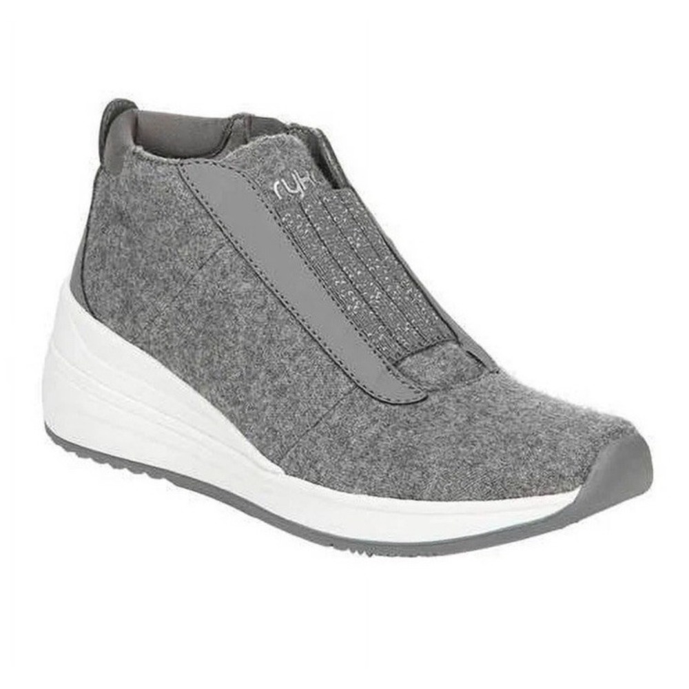 Women's Ryka Gwyn Insulated Sneaker Lounge Zip Washable Wedge Sz 8.5